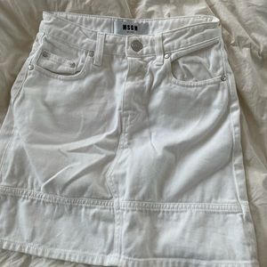 MSGM Milano denim white skirt